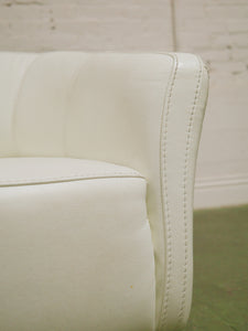 Leather Swivel Club Chairs