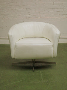 Leather Swivel Club Chairs
