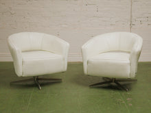Load image into Gallery viewer, Leather Swivel Club Chairs
