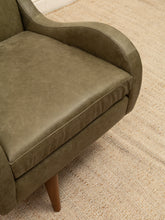 Load image into Gallery viewer, Wellington Leather Armchair in Olive
