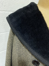 Load image into Gallery viewer, Vintage Wool Coat with Faux Fur Collar
