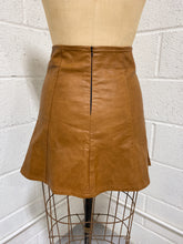 Load image into Gallery viewer, Caramel Faux Leather Mini Skirt
