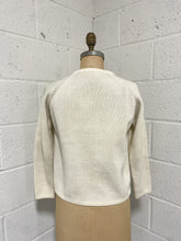 Load image into Gallery viewer, Cream Cardigan with Floral Embroidery
