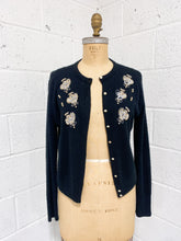 Load image into Gallery viewer, Black Cardigan with Beaded Detailing
