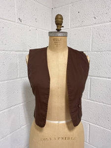 Vintage Chocolate Brown Vest