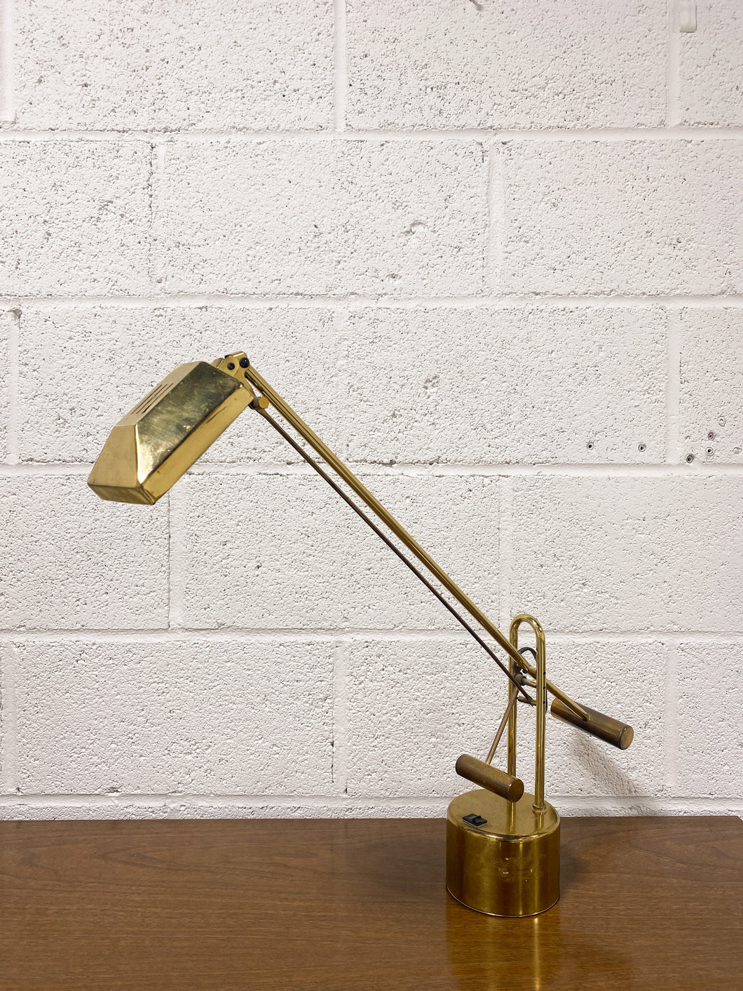 Vintage Brass Weighted Desk Lamp