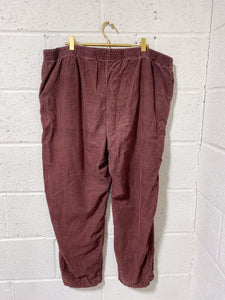 Vintage Plum Corduroy Project Pants - As Found (1X)