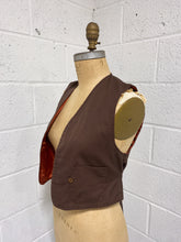 Load image into Gallery viewer, Vintage Chocolate Brown Vest
