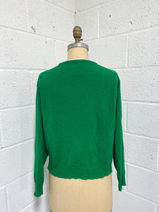 Vintage Bright Green Cardigan - As Found