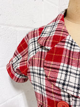 Load image into Gallery viewer, Plaid Crop Short Sleeve Jacket
