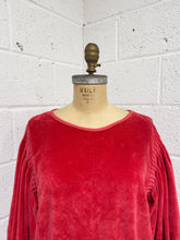 Load image into Gallery viewer, Vintage Red Velveteen Pullover
