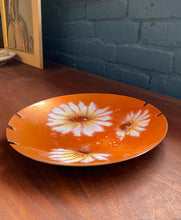 Load image into Gallery viewer, Vintage Orange Floral Enamel Catchall/Ashtray
