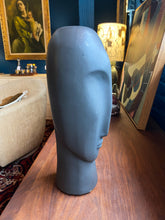 Load image into Gallery viewer, Vintage Black Ceramic Elongated Head Figurine
