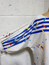 Load image into Gallery viewer, Vintage Breezy White Blouse with 80’s Motif (22)
