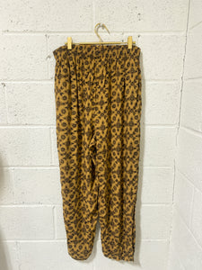 Gold and Black Floral Comfy Pants (22W)