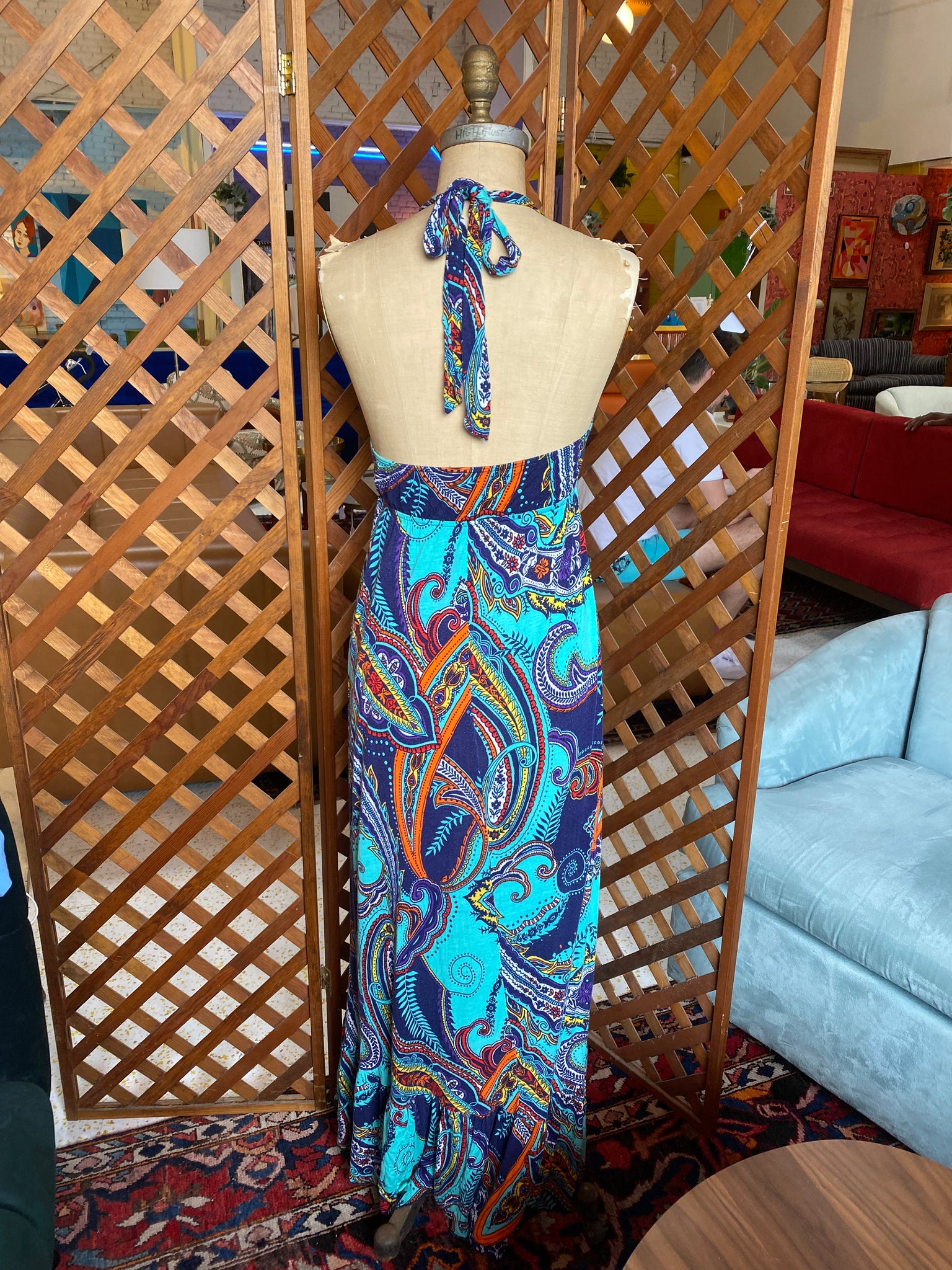 Paisley Halter Dress Sunbeam Vintage Paisley Halter Dress Sunbeam Vintage