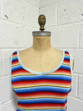 Load image into Gallery viewer, Vintage Striped Tank in Reds and Blues (XL)
