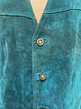 Load image into Gallery viewer, Vintage Emerald Green Suede Vest (L)
