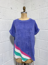 Load image into Gallery viewer, Vintage Periwinkle Terry Cloth Blouse -As Found
