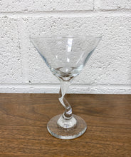 Load image into Gallery viewer, Squiggle Stem Martini Glass
