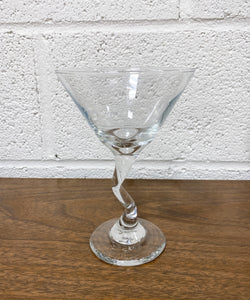 Set of 4 Squiggle Stem Martini Glasses