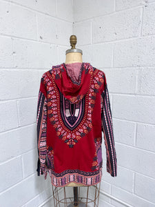 Dashiki Pullover with Hood (L)