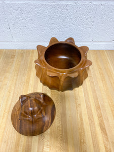 Vintage MCM Wooden Sculptural Bowl