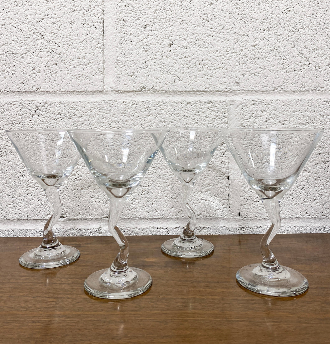 Squiggle Stem Martini Glass
