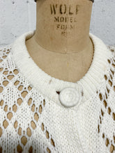 Load image into Gallery viewer, Vintage Cream Cardigan with Big Buttons - As Found
