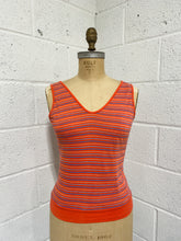 Load image into Gallery viewer, Vintage Sparkly Striped Tank
