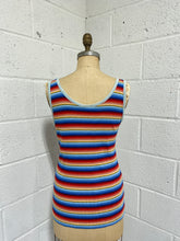 Load image into Gallery viewer, Vintage Striped Tank in Reds and Blues (XL)
