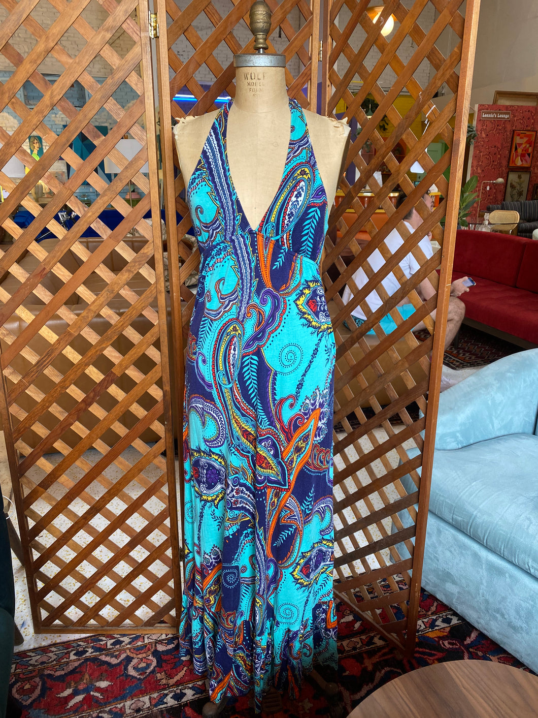 Paisley Halter Dress Sunbeam Vintage Paisley Halter Dress Sunbeam Vintage