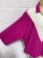 Load image into Gallery viewer, Vintage Fuchsia Blouse with Flower (22)
