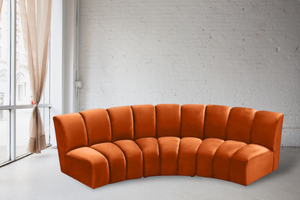Rusty Orange Half Circle Modular Sofa – Sunbeam Vintage