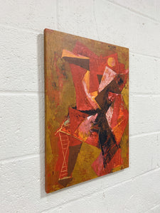 Marino Marini’s “Composition in Red" Print on Canvas