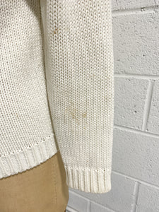 Vintage Cream Cardigan with Big Buttons - As Found
