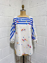 Load image into Gallery viewer, Vintage Breezy White Blouse with 80’s Motif (22)
