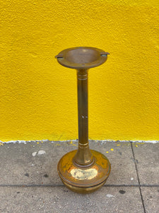 Vintage Brass Standing Ashtray