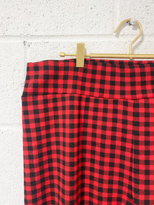 Red and Black Checkered Stretchy Pants (4X)