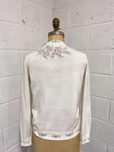 Load image into Gallery viewer, Cream Cardigan with Floral Beading   - As Found

