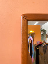 Load image into Gallery viewer, Vintage Wooden Mirror with corner detail

