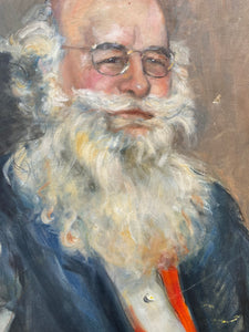 Vintage Painting of Man with Beard