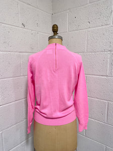 Vintage Bubblegum Pink Sweater- As Found (L)