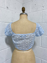 Load image into Gallery viewer, Nasty Gal Baby Blue Sheer Blouse (6)
