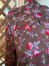 Load image into Gallery viewer, Sheer Brown Floral Blouse
