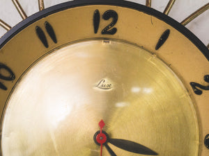 Gold Vintage Sunburst Clock