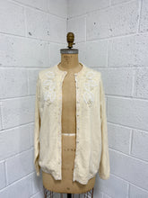 Load image into Gallery viewer, Vintage Cream Beaded Cardigan

