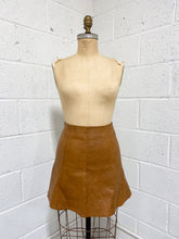 Load image into Gallery viewer, Caramel Faux Leather Mini Skirt
