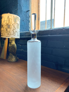 Vintage Frosted Crystal Decanter