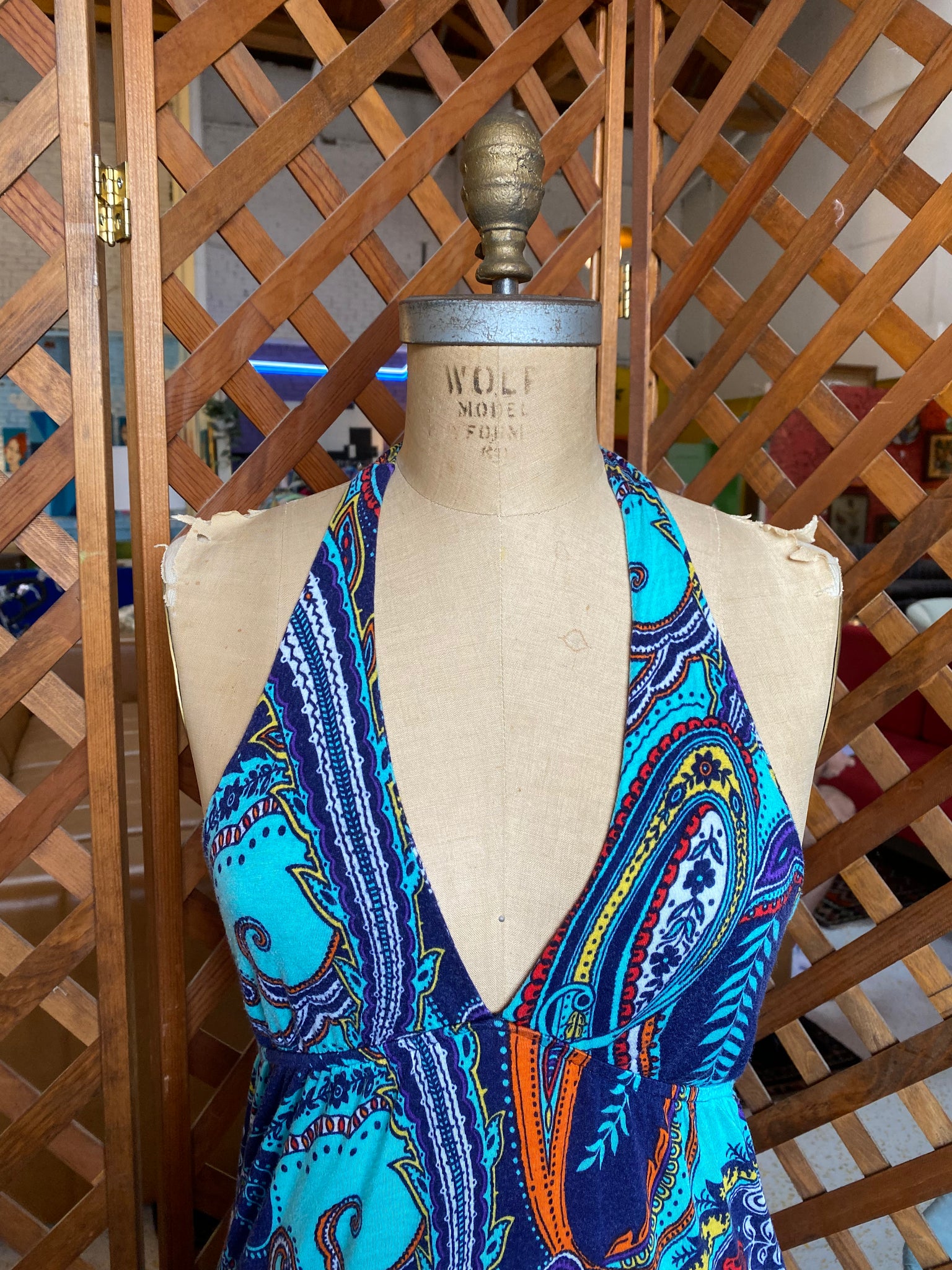 Paisley Halter Dress – Sunbeam Vintage Paisley Halter Dress – Sunbeam Vintage